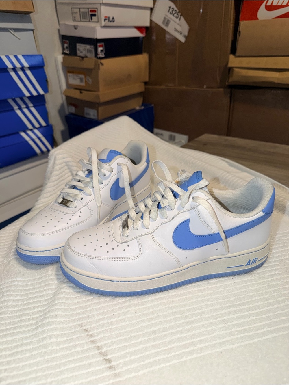 Nike Air Force 1 Low White Blue  Men’s Size 8.5 Vintage 2009
